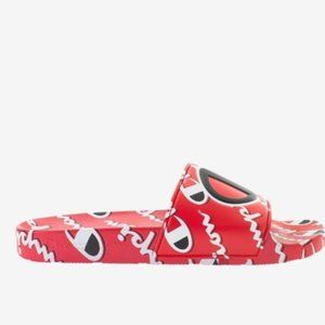 Champion Men\'s IPO Mega Script Slides NWB Champion Animal Print IPO Slides Zebra Neon Yellow CPS10501T  main image 4
